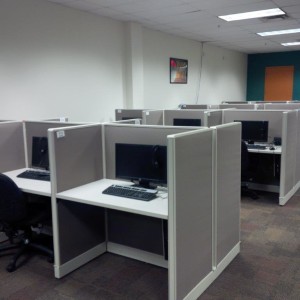 A call center application of 140 plus stations.Designed, supplied, refurbished and installed. On time, on budget.